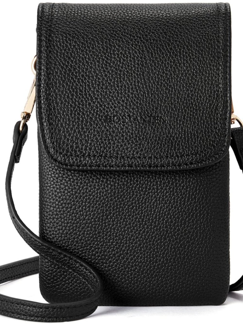 ***PRICE DROP**BOSTANTEN Crossbody Evelyn Black Vegan Leather Phone Wallet Purse